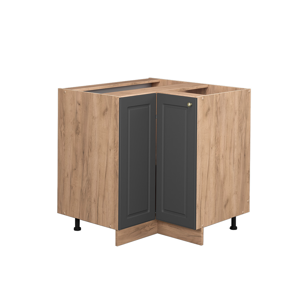 foto del prodotto vicco mobile ad angolo cucina antracite oro 80.5 cm senza piano di lavoro