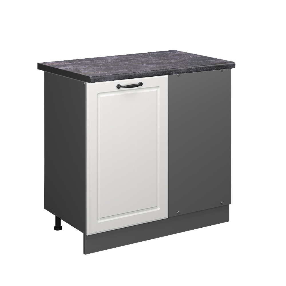 foto del prodotto vicco mobile ad angolo cucina bianco casa di campagna 86 cm , pl antracite