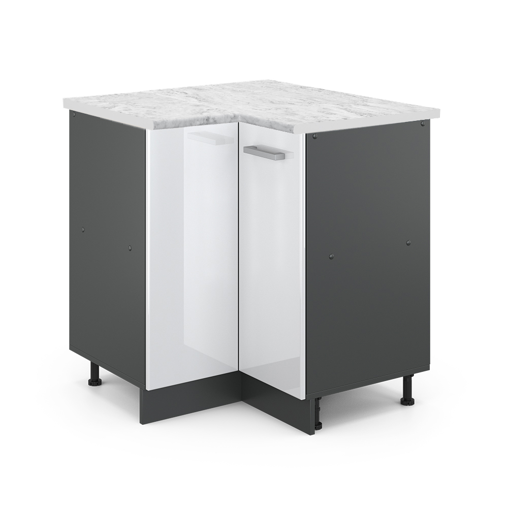 foto del prodotto vicco mobile ad angolo cucina bianco lucido 75.6 cm pl marmo