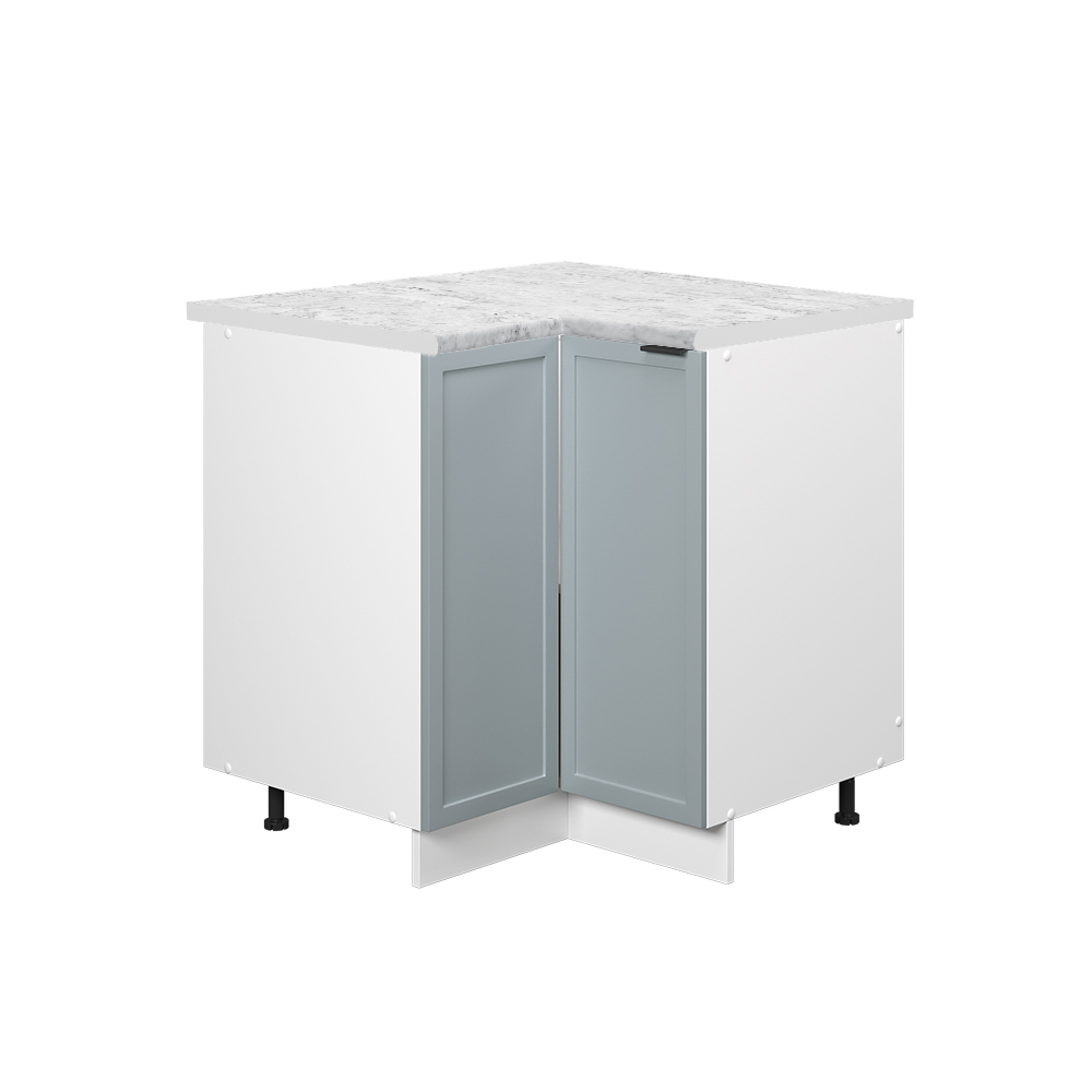 foto del prodotto vicco mobile ad angolo cucina blu grigio chiaro 80.5 cm , pl marmo
