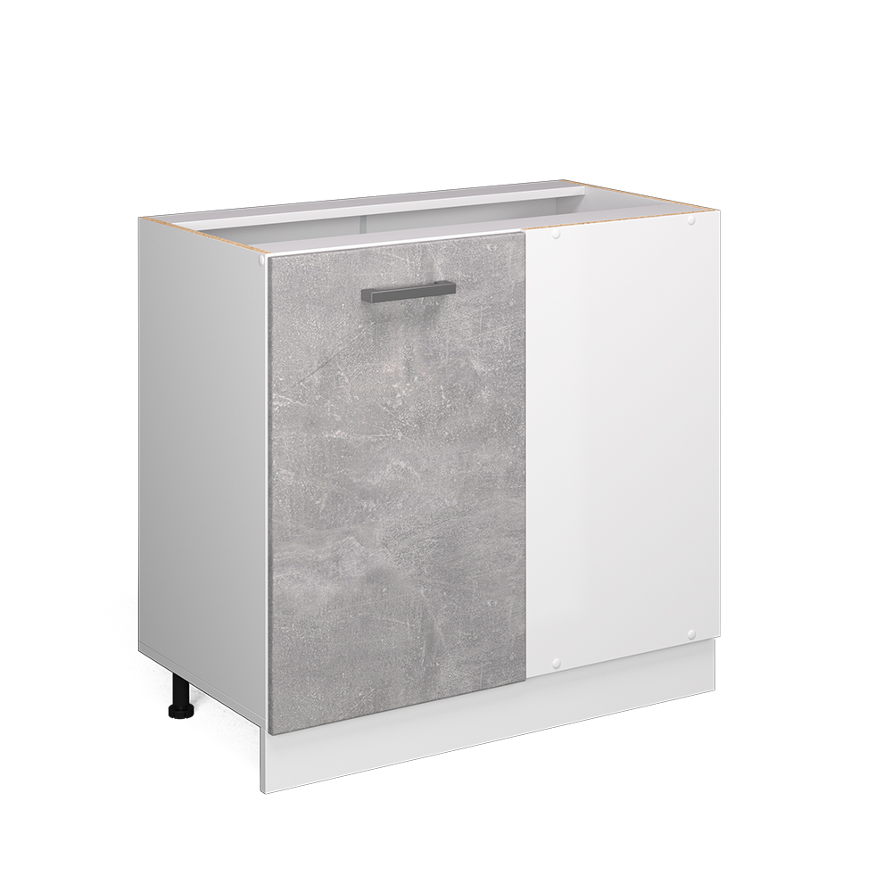 foto del prodotto vicco mobile ad angolo cucina calcestruzzo 86 cm senza piano di lavoro