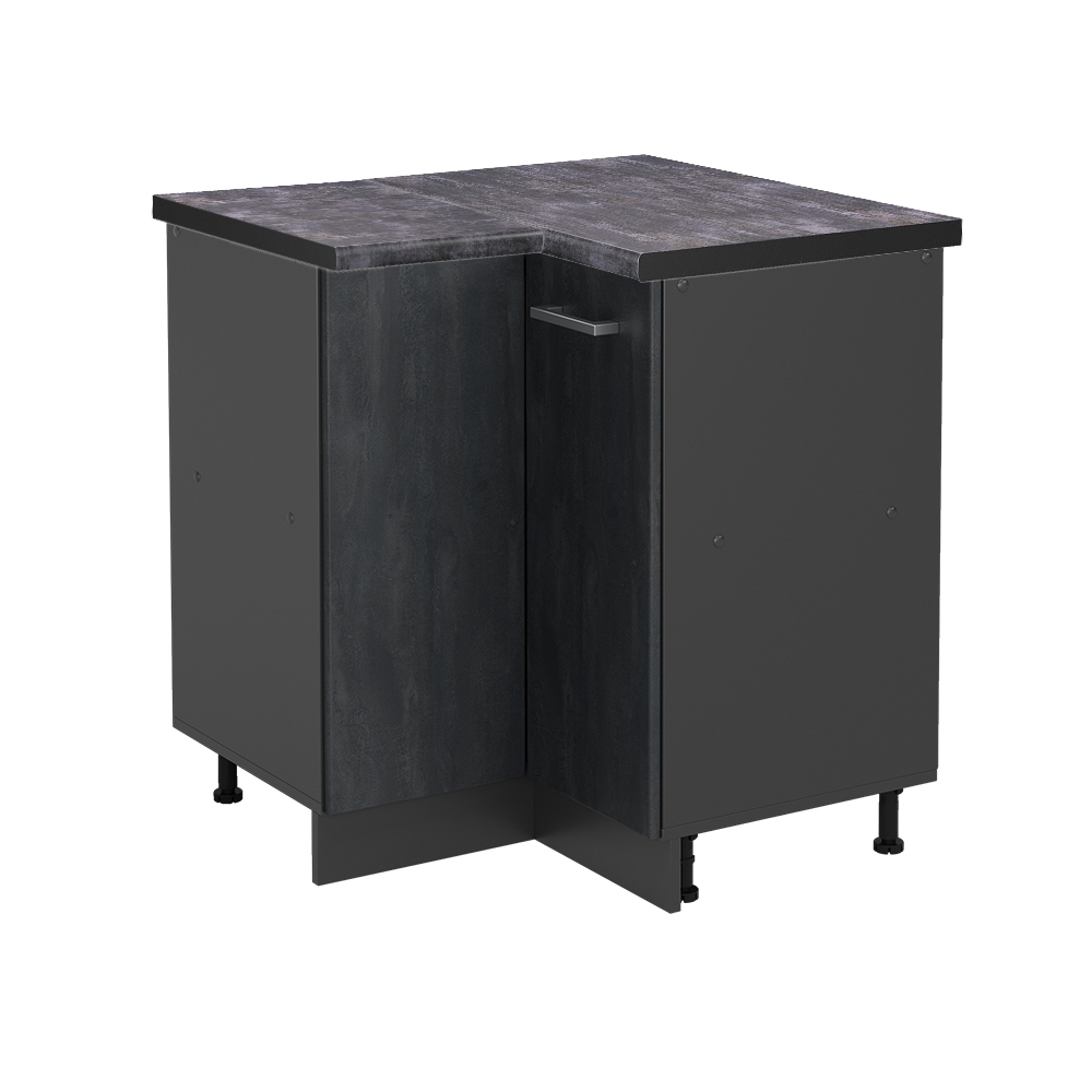 foto del prodotto vicco mobile ad angolo cucina calcestruzzo nero 75.6 cm pl antracite