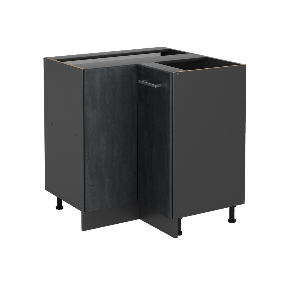 foto del prodotto vicco mobile ad angolo cucina calcestruzzo nero 75.6 cm senza piano di lavoro