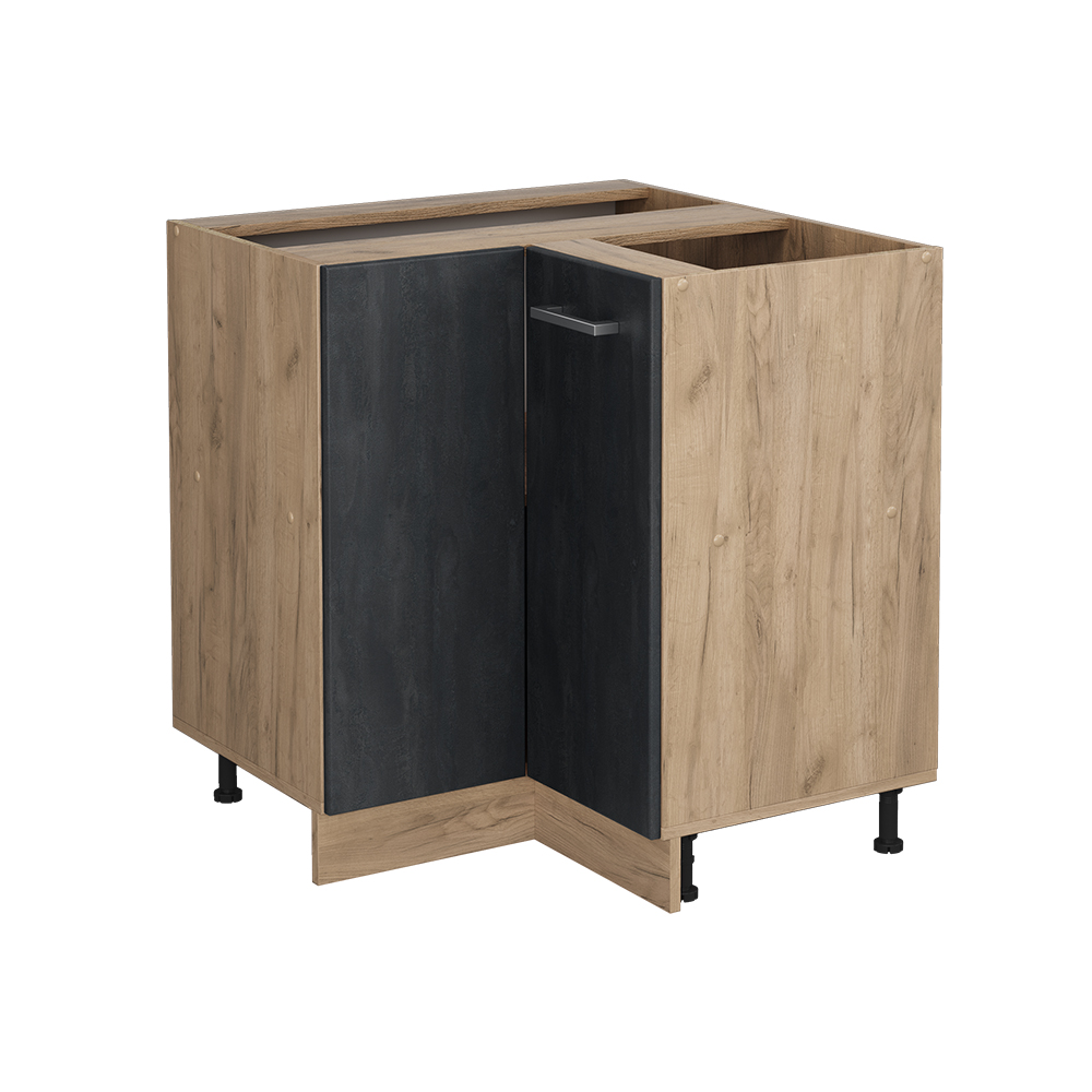 foto del prodotto vicco mobile ad angolo cucina calcestruzzo nero 75.6 cm senza piano di lavoro