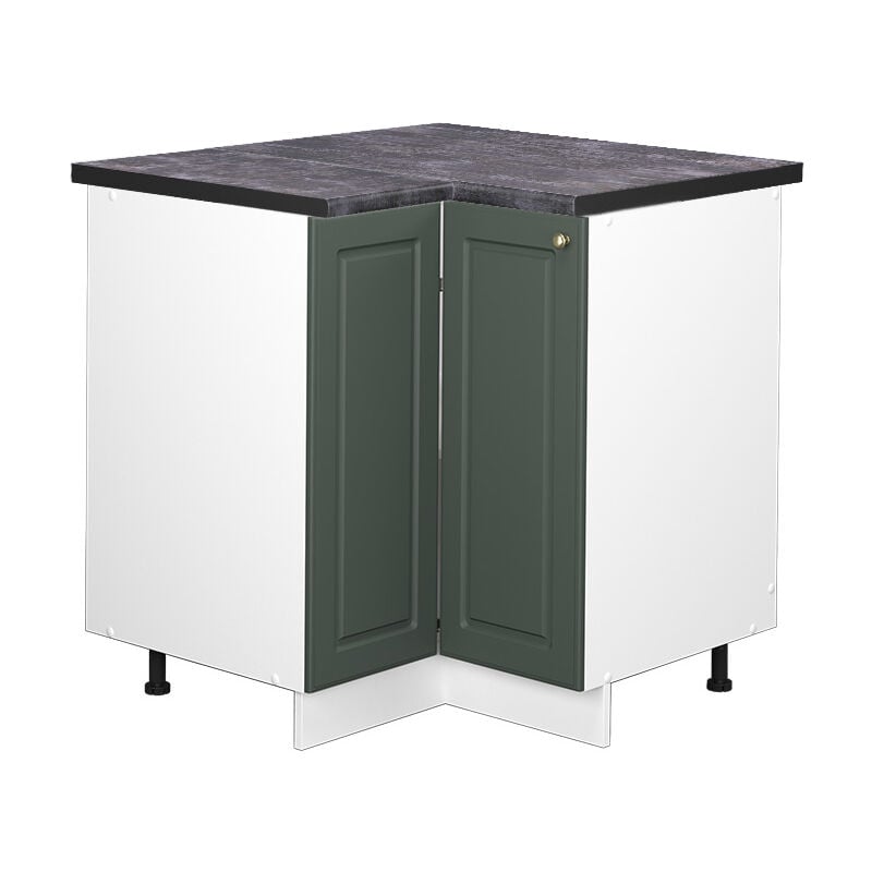 foto del prodotto vicco mobile ad angolo cucina fame line, verde oro country house, 80.5 cm , pl antracite