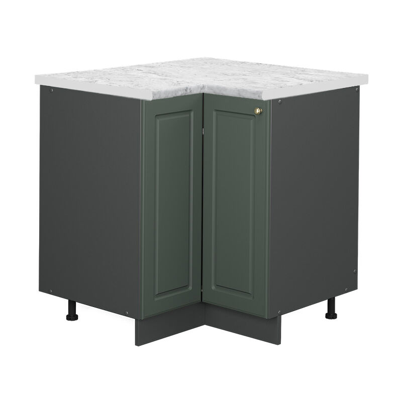 foto del prodotto vicco mobile ad angolo cucina fame line, verde oro country house, 80.5 cm , pl marmo