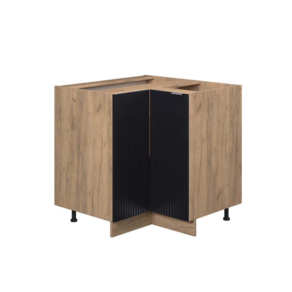foto del prodotto vicco mobile ad angolo cucina nero a righe 80.5 cm senza piano di lavoro
