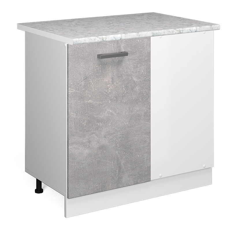 foto del prodotto vicco mobile ad angolo cucina r line, calcestruzzo, 86 cm , pl marmo
