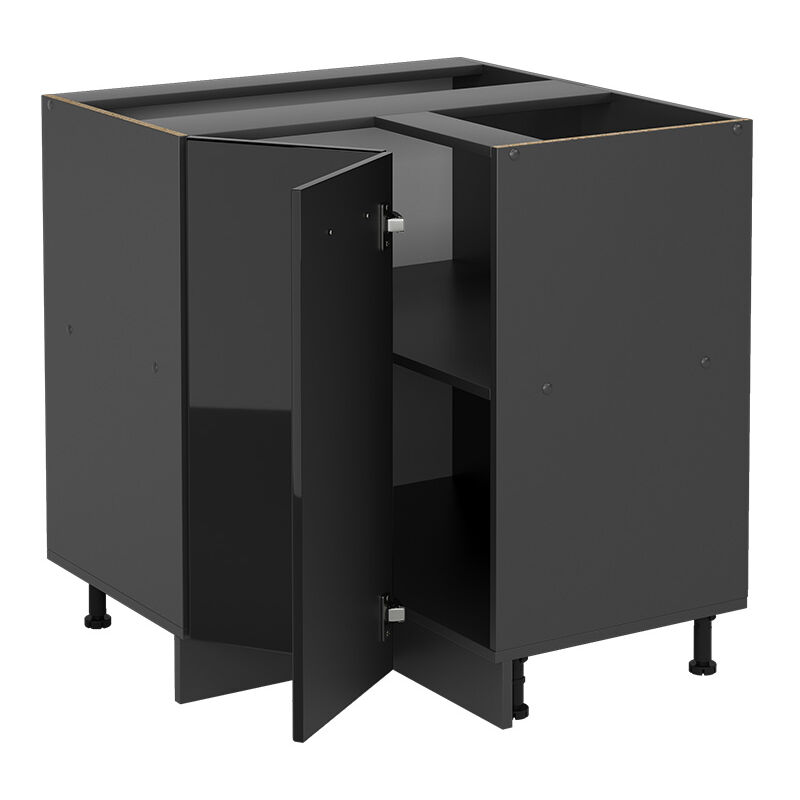 foto del prodotto vicco mobile ad angolo cucina r line, nero lucido, 75.6 cm senza piano di lavoro
