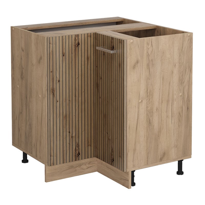 foto del prodotto vicco mobile ad angolo cucina r line, rovere artigianale, 75.6 cm senza piano di lavoro