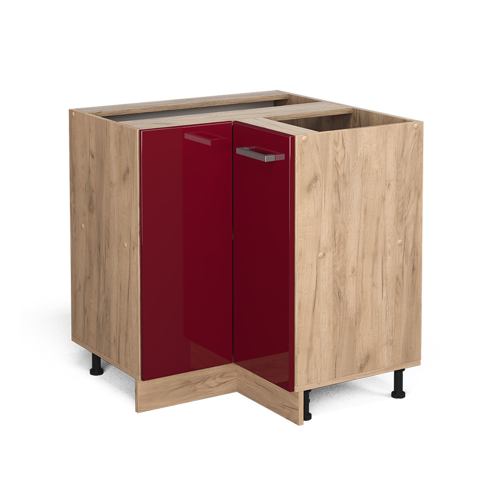 foto del prodotto vicco mobile ad angolo cucina rosso lucido 75.6 cm pl marmo