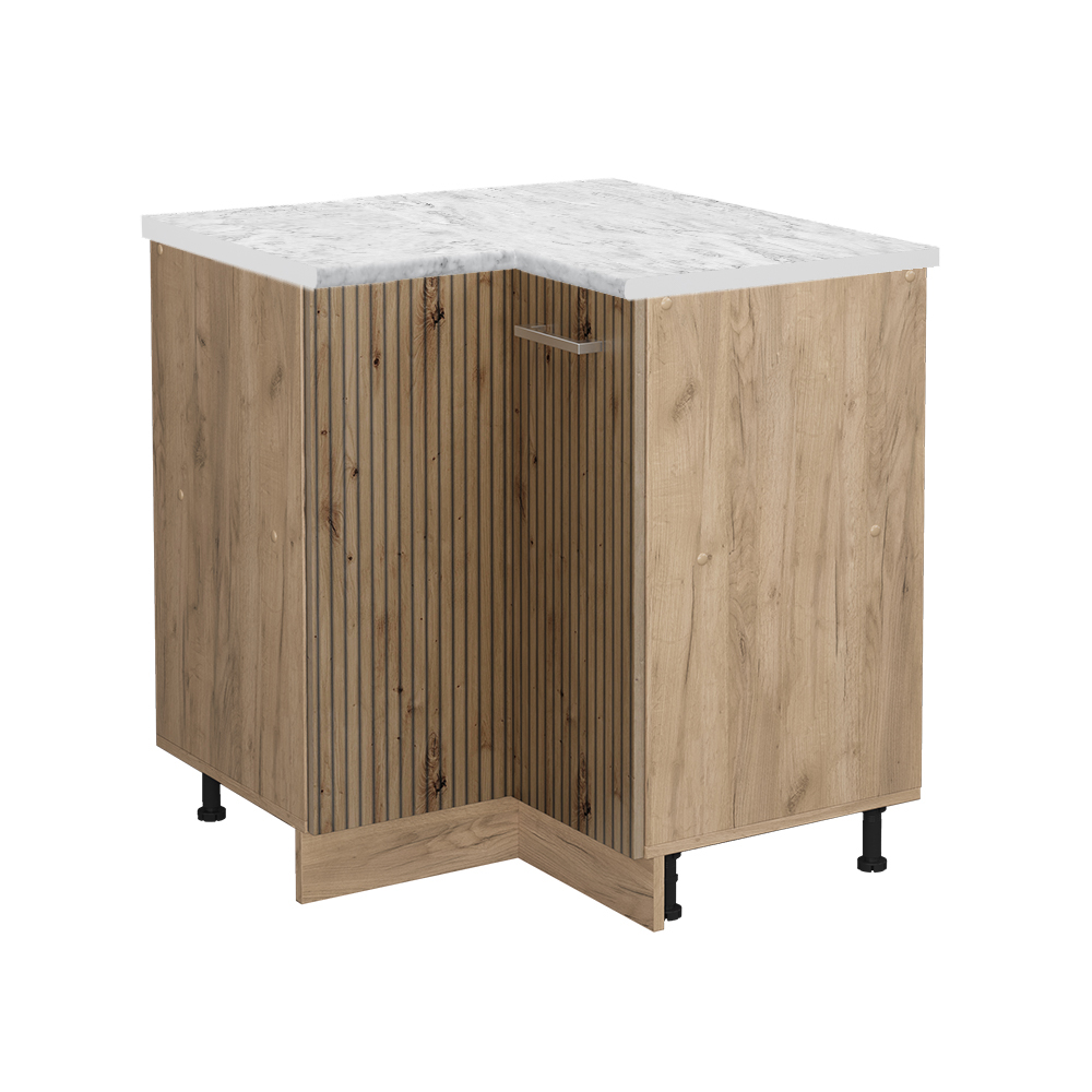foto del prodotto vicco mobile ad angolo cucina rovere artigianale 75.6 cm pl marmo