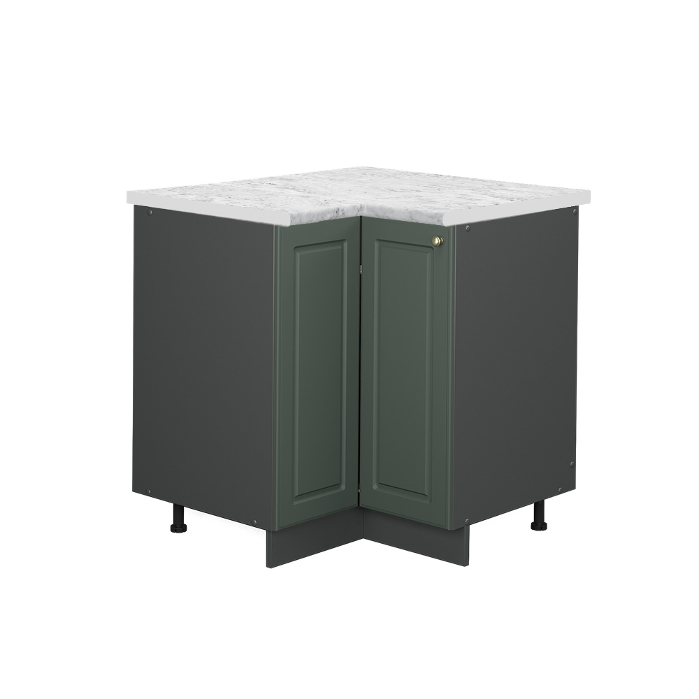 foto del prodotto vicco mobile ad angolo cucina verde oro country house 80.5 cm , pl marmo