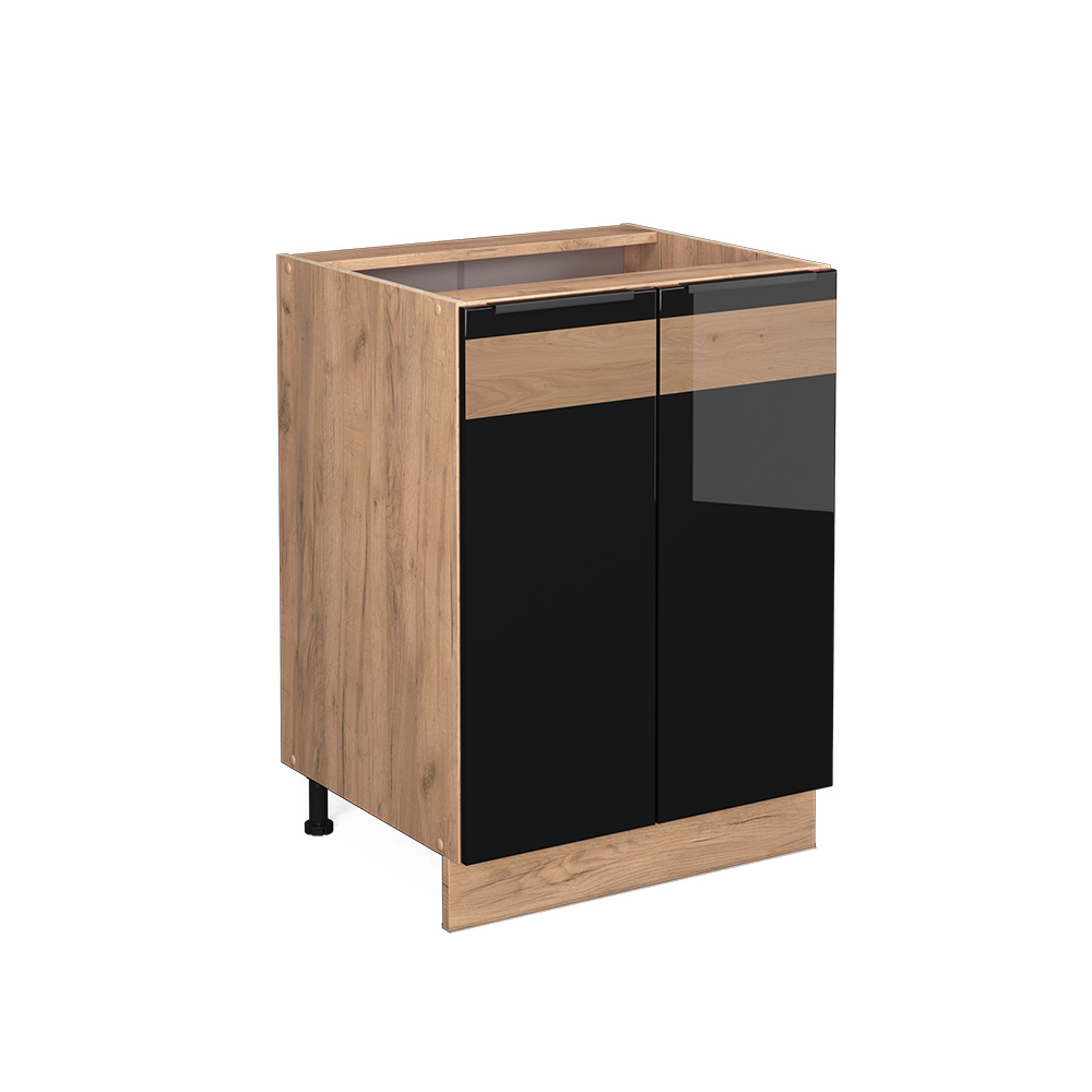 foto del prodotto vicco mobile alto rovere nero lucido 60 cm senza piano di lavoro