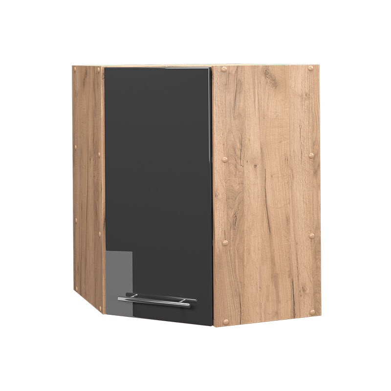 foto del prodotto vicco mobile angolare da cucina fame line, antracite lucido, 57 cm