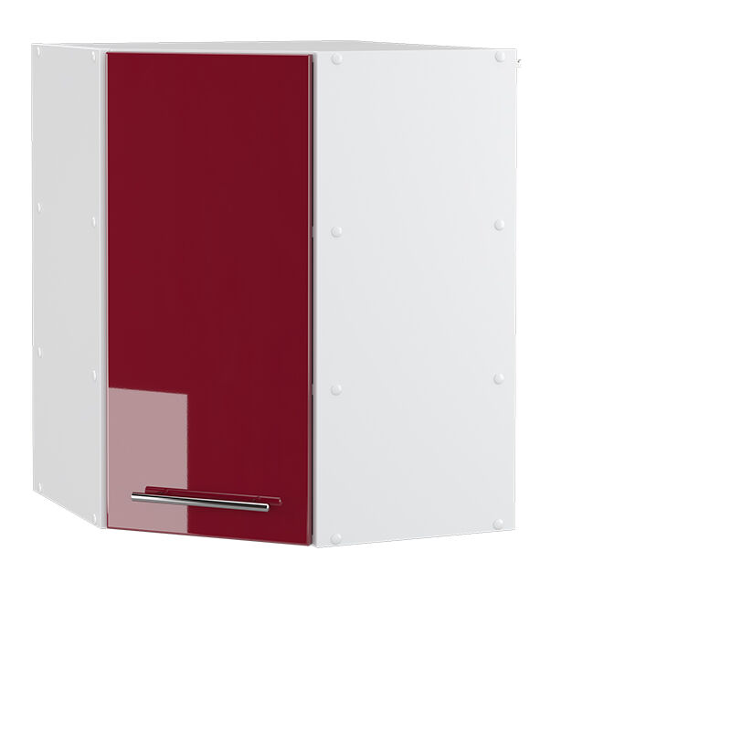 foto del prodotto vicco mobile angolare da cucina fame line, rosso bordeaux lucido, 57 cm