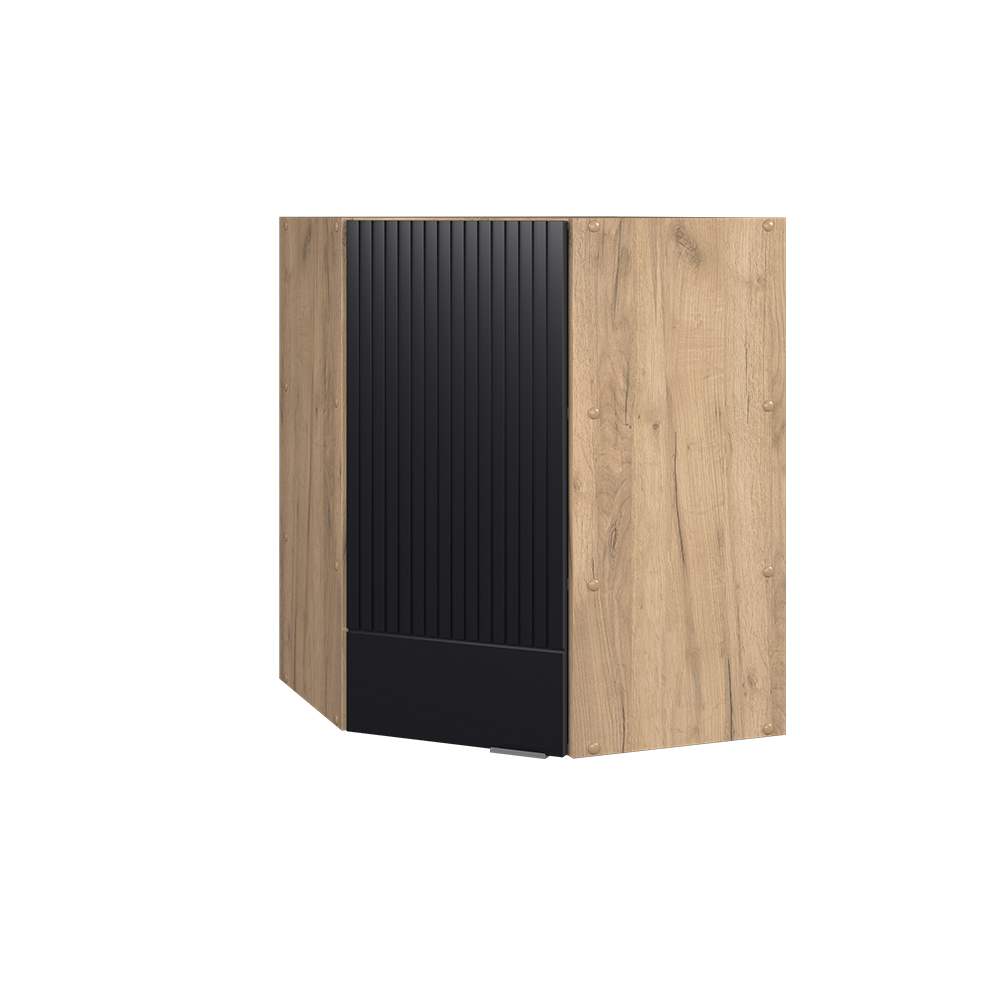 foto del prodotto vicco mobile angolare da cucina nero a righe 57 cm