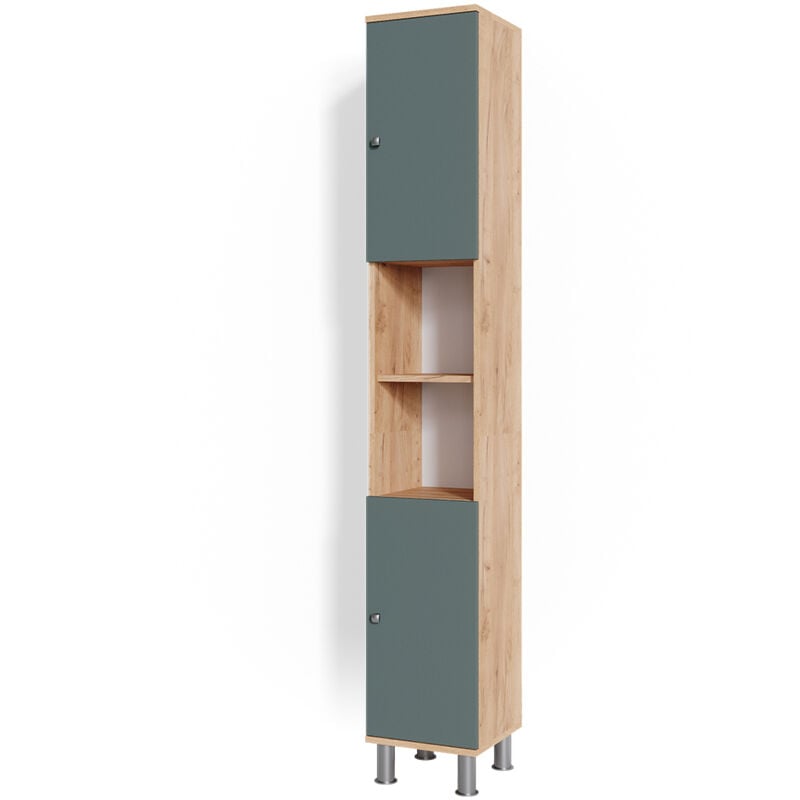 foto del prodotto vicco mobile bagno alto fynn, quercia dorata, 30 x 190 cm
