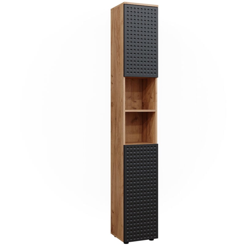 foto del prodotto vicco mobile bagno alto irma, antracite puntinato, 30 x 192 cm