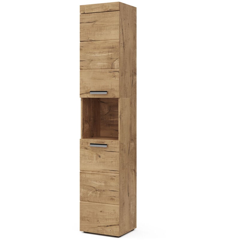 foto del prodotto vicco mobile bagno alto luna, quercia wotan, 37 x 190 cm