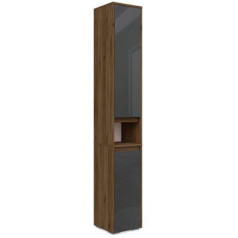 foto del prodotto vicco mobile bagno alto majest, antracite lucido, 30.2 x 190 cm