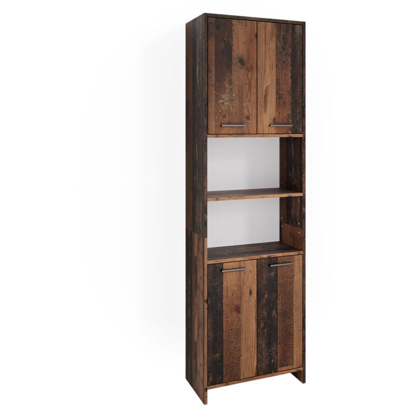 foto del prodotto vicco mobile bagno alto maris, rovere rustico, 56.1 x 190 cm