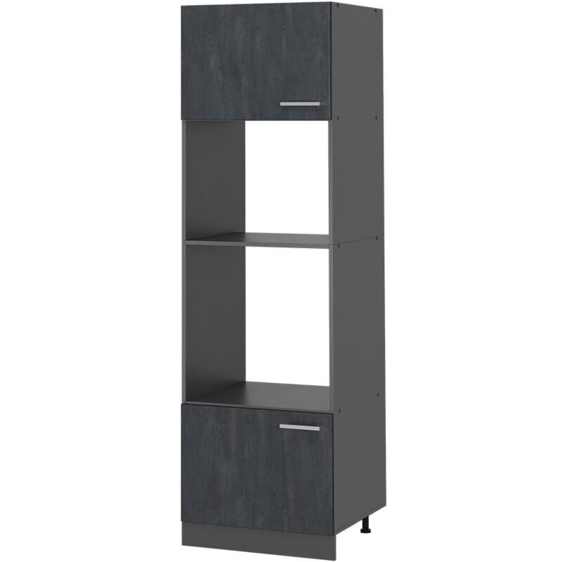 foto del prodotto vicco mobile cucina microonde calcestruzzo nero 60 cm