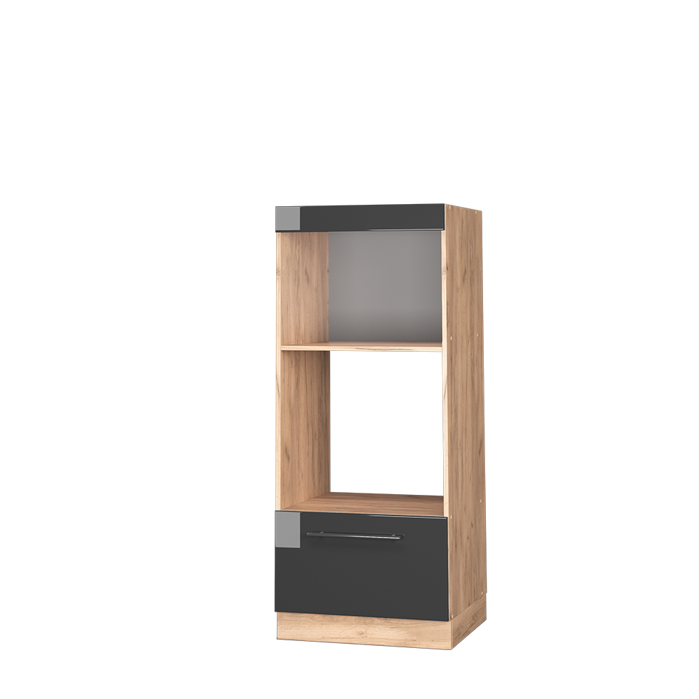 foto del prodotto vicco mobile cucina microonde fame line, antracite lucido, 60 cm aperto