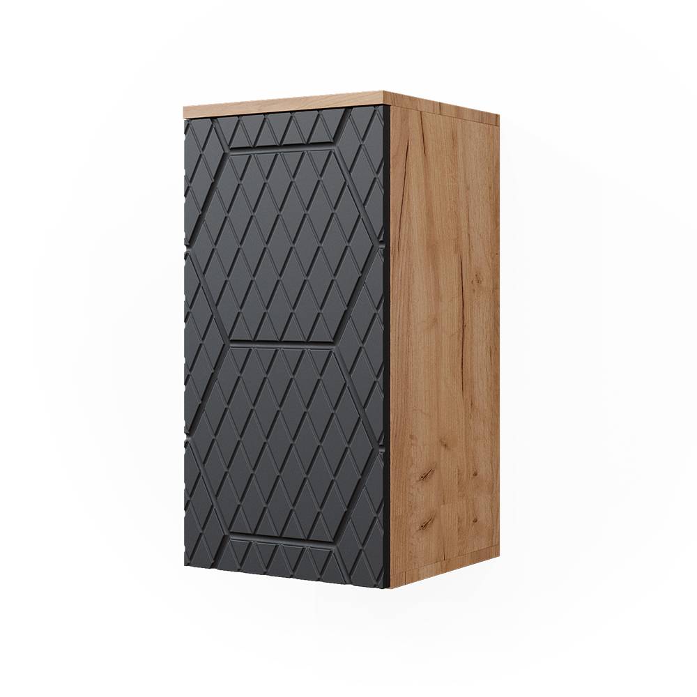 foto del prodotto vicco mobile da bagno antracite con struttura a nido d'ape 30 x 59 cm 2 scomparti, bagno