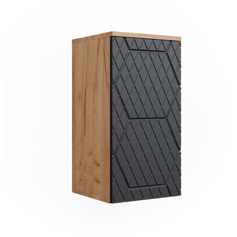 foto del prodotto vicco mobile da bagno irma, antracite a righe, 30 x 59 cm 2 scomparti, bagno