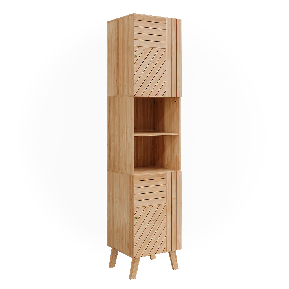 foto del prodotto vicco mobile da bagno lucie, bamb , 40 x 177 cm con 2 porte