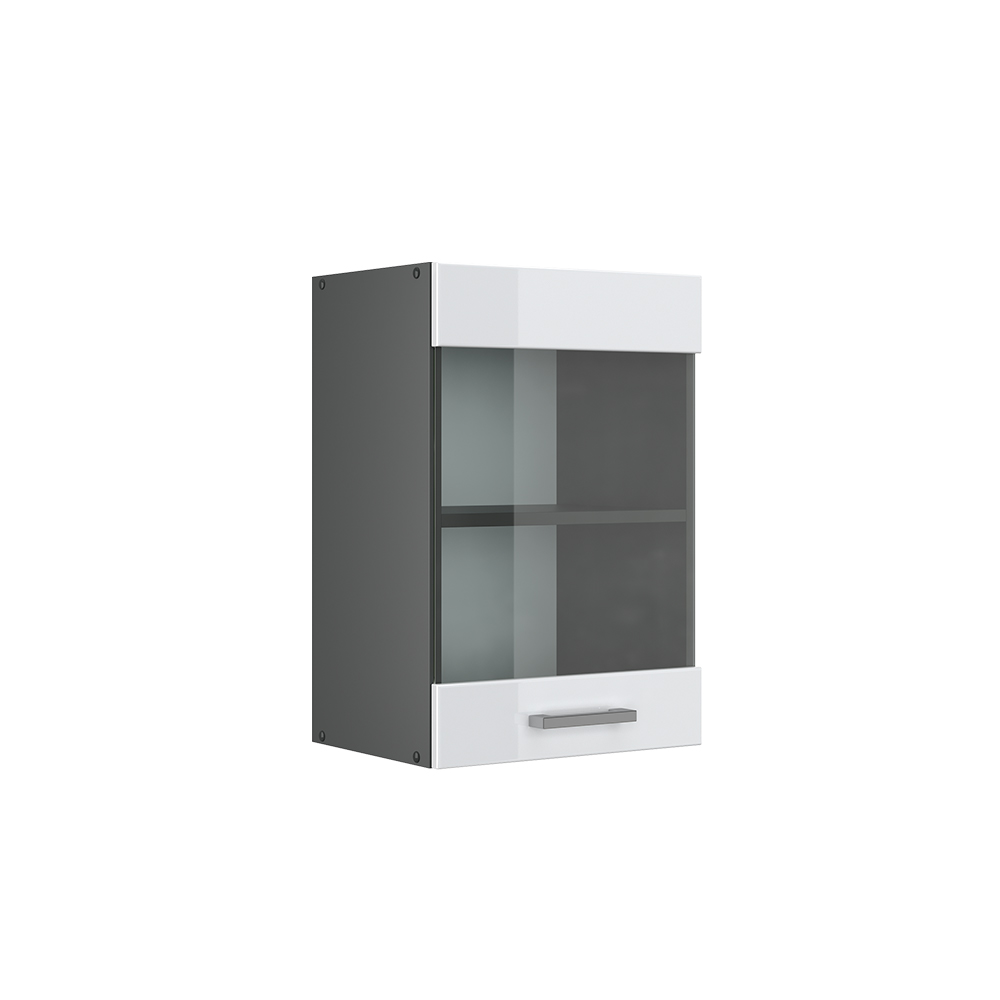 foto del prodotto vicco mobile da cucina in vetro bianco lucido 40 cm