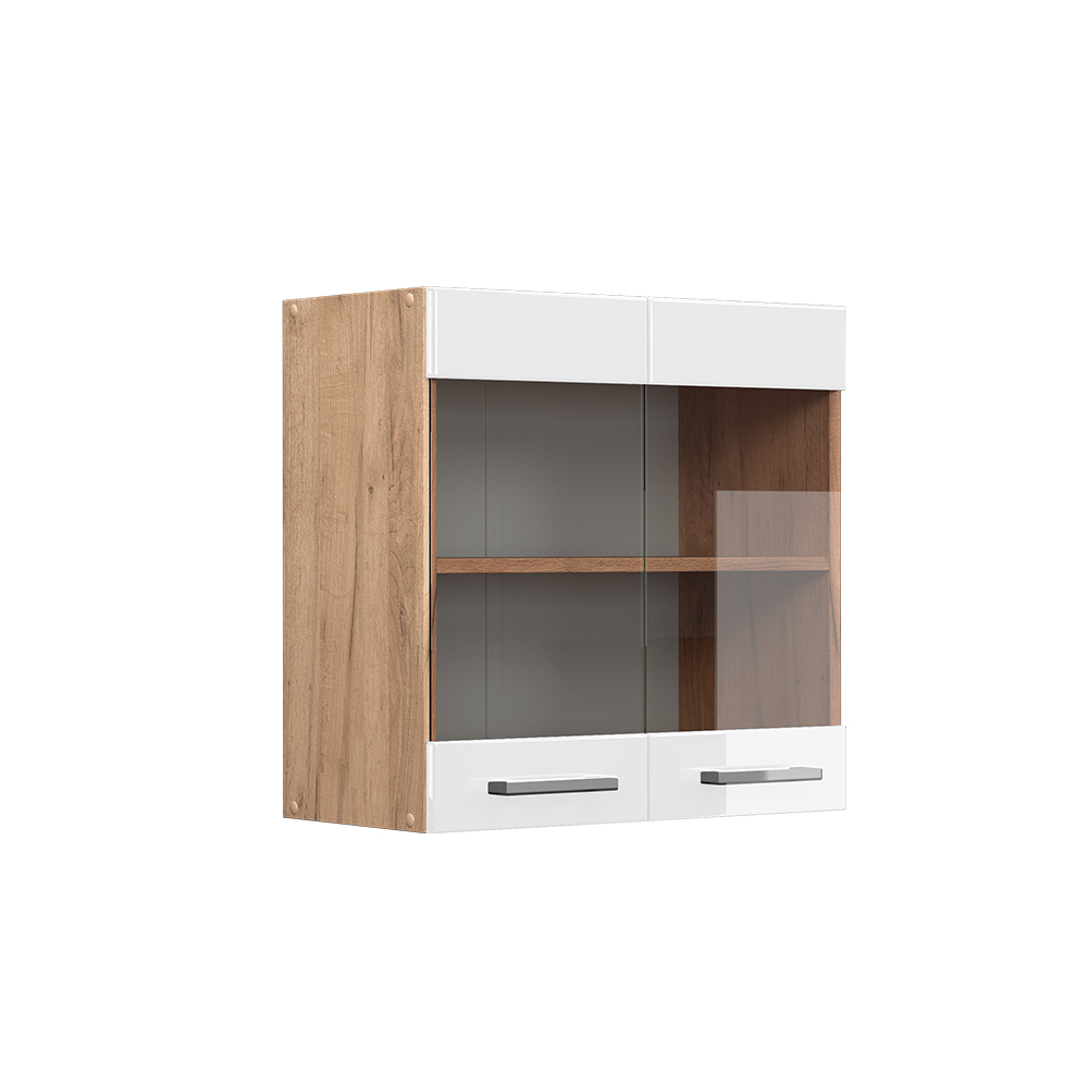foto del prodotto vicco mobile da cucina in vetro bianco lucido 60 cm