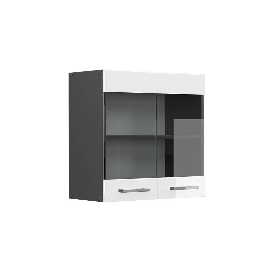 foto del prodotto vicco mobile da cucina in vetro bianco lucido 60 cm