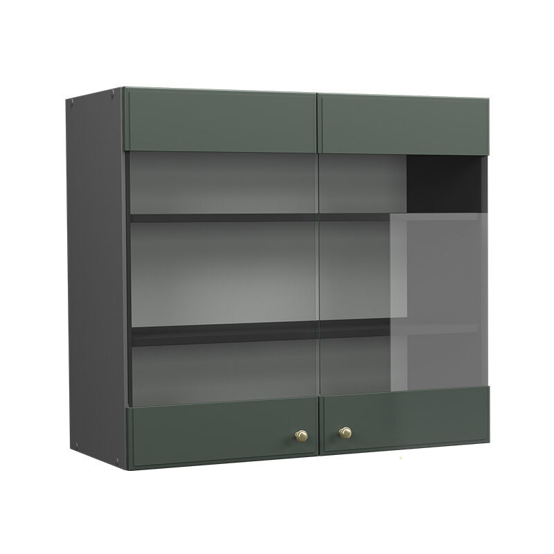 foto del prodotto vicco mobile da cucina in vetro fame line, verde oro country house, 80 cm
