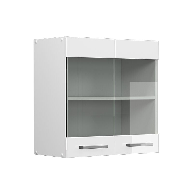 foto del prodotto vicco mobile da cucina in vetro r line, bianco lucido, 60 cm