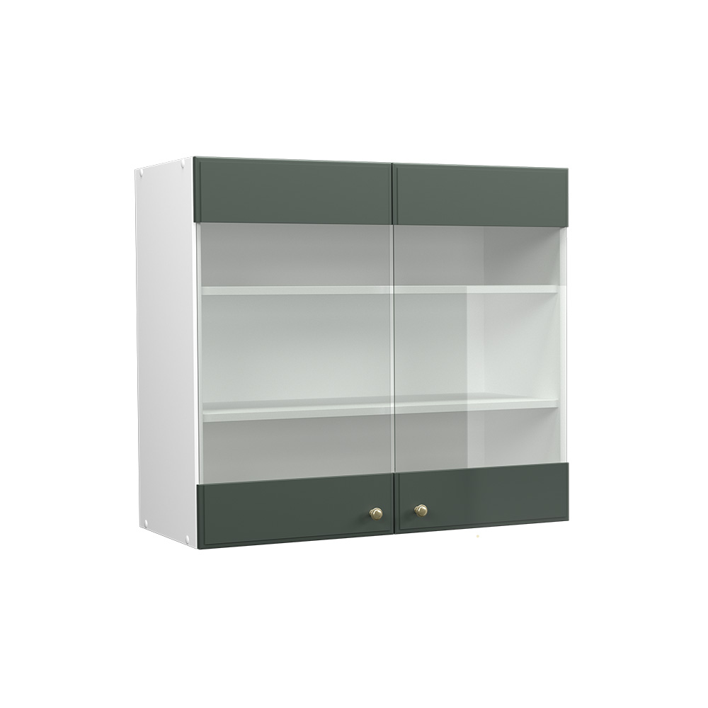 foto del prodotto vicco mobile da cucina in vetro verde-oro country house 80 cm