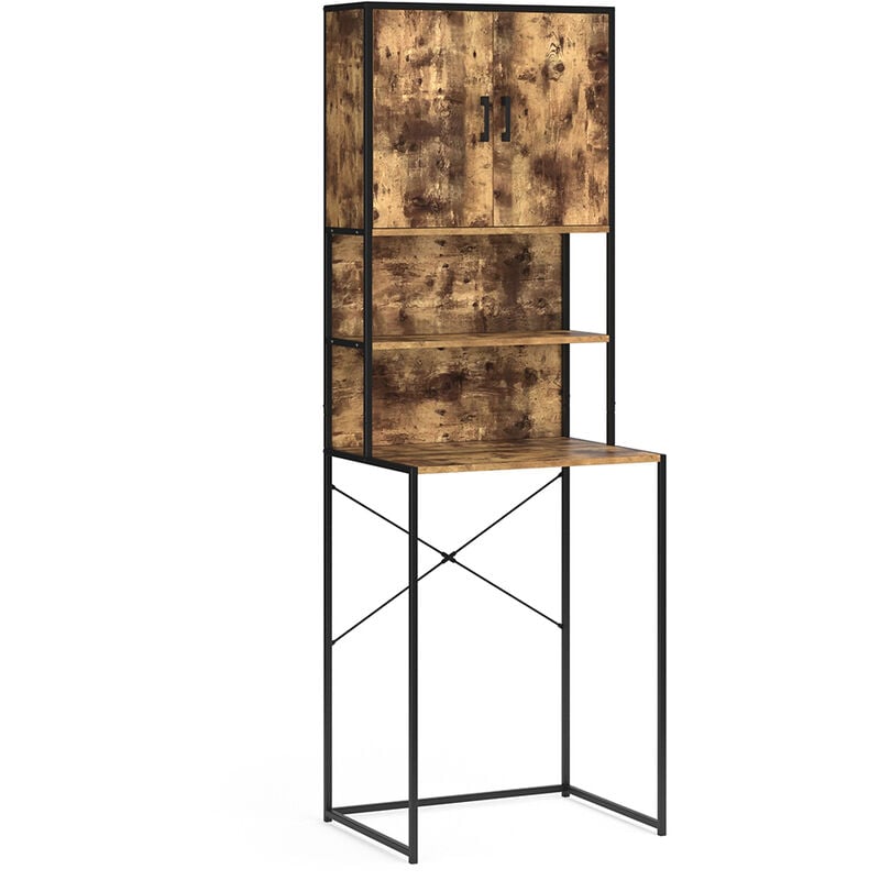 foto del prodotto vicco mobile lavatrice fyrk, rovere rustico, 64 x 189 cm