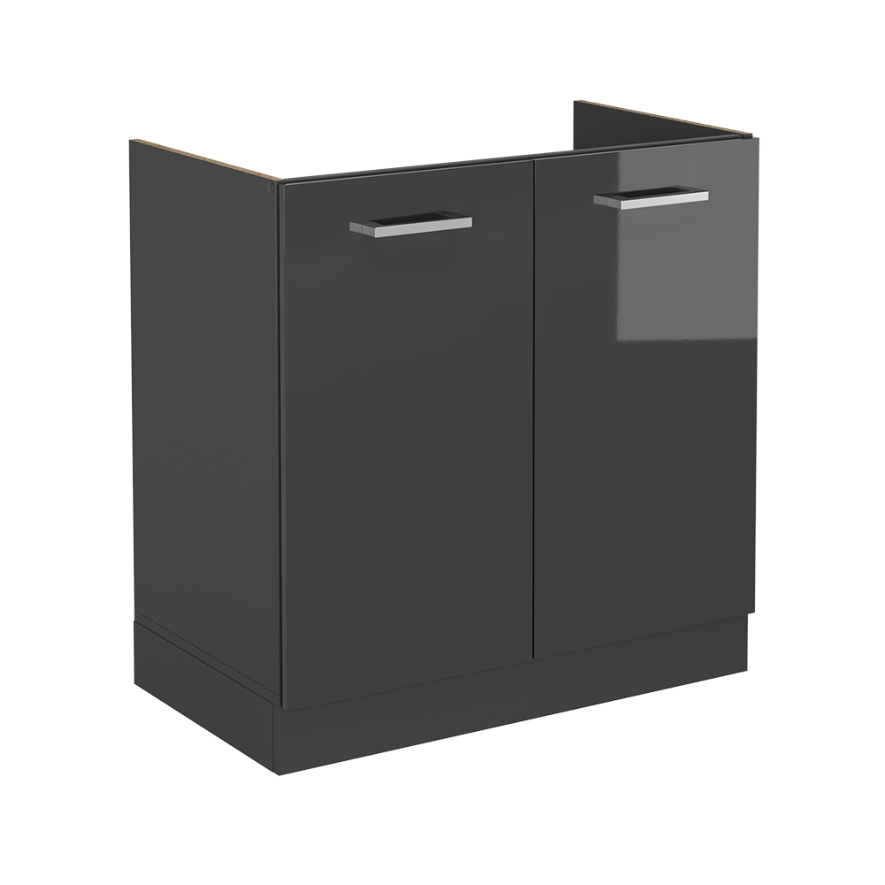 foto del prodotto vicco mobile lavello cucina antracite lucido 80 cm senza piano di lavoro