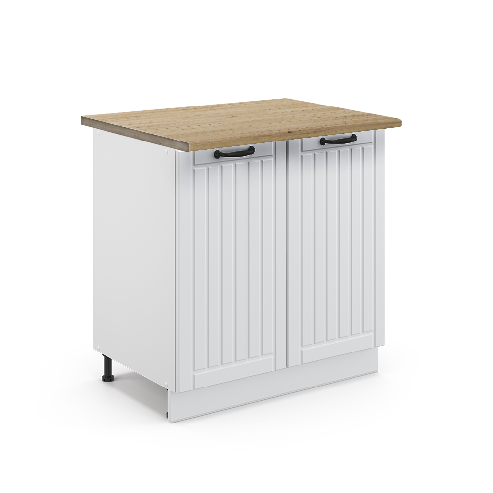 foto del prodotto vicco mobile lavello cucina bianco casa di campagna 80 cm con ripiano, pl rovere