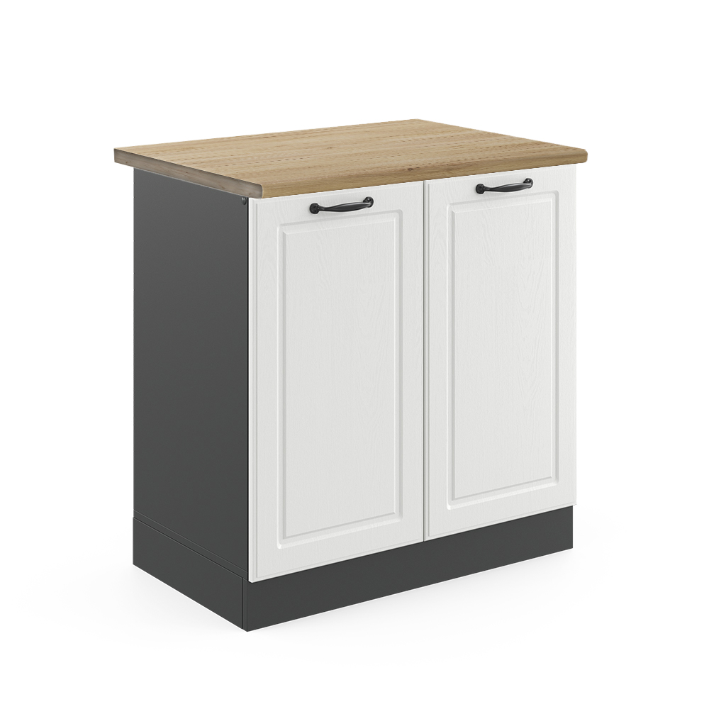 foto del prodotto vicco mobile lavello cucina bianco casa di campagna 80 cm , pl rovere