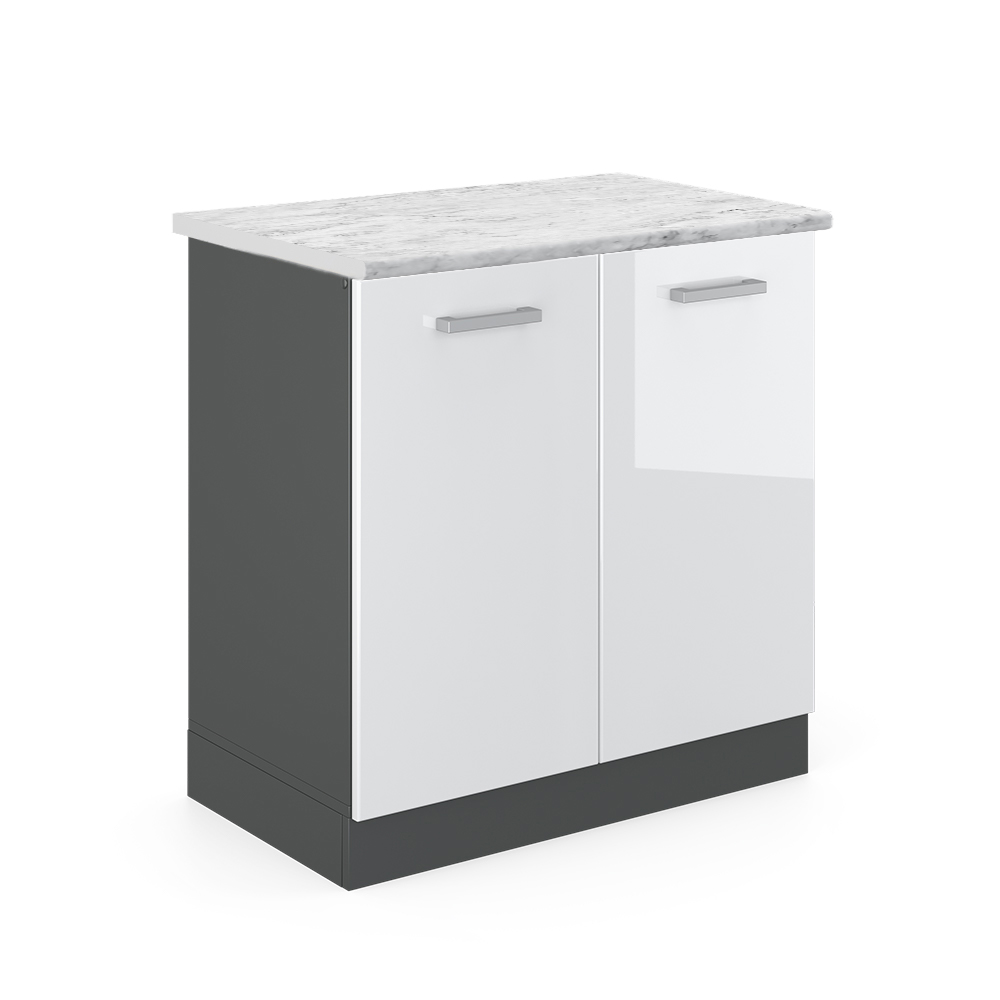 foto del prodotto vicco mobile lavello cucina bianco lucido 80 cm pl marmo