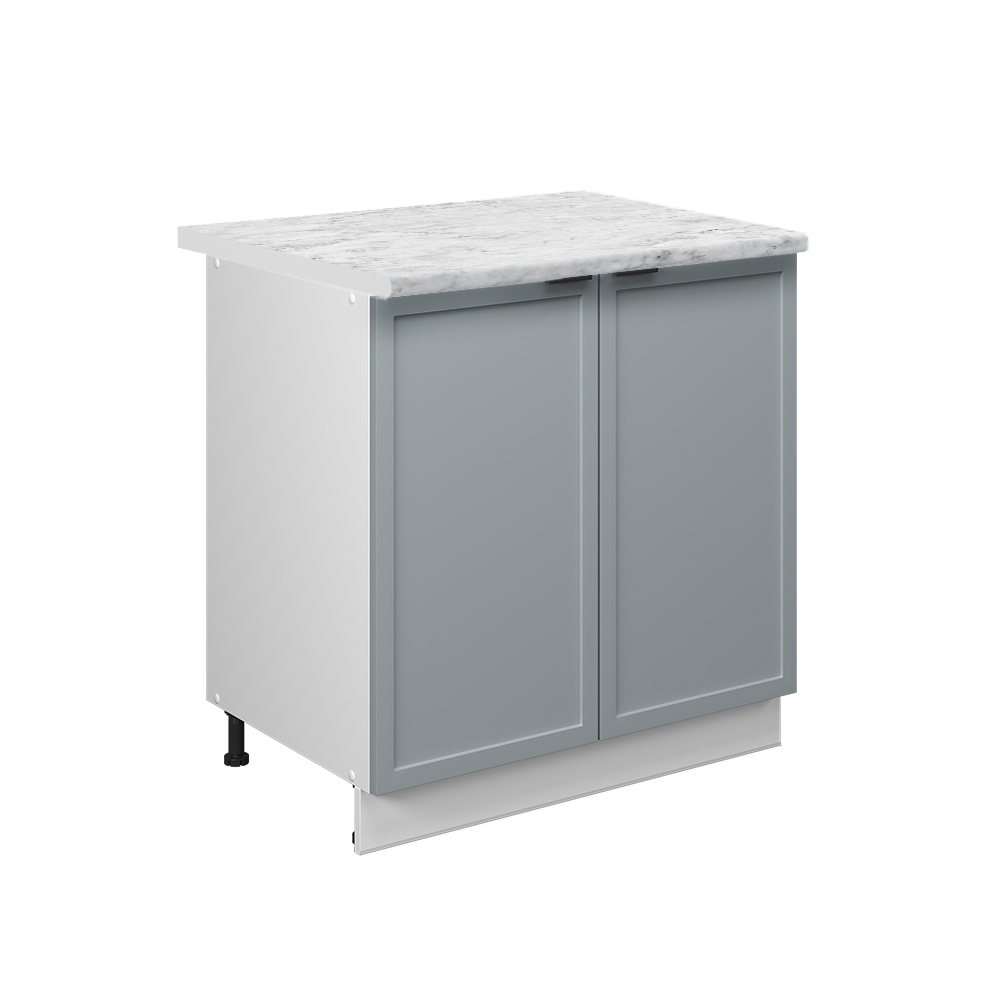 foto del prodotto vicco mobile lavello cucina blu grigio chiaro 80 cm con ripiano, pl marmo