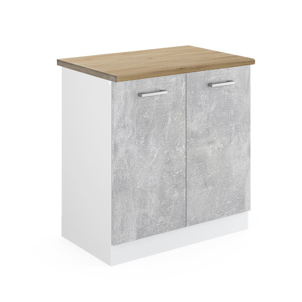 foto del prodotto vicco mobile lavello cucina calcestruzzo 80 cm , pl rovere
