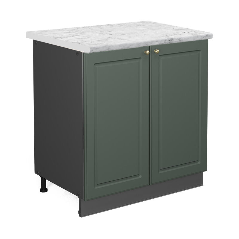 foto del prodotto vicco mobile lavello cucina fame line, verde oro country house, 80 cm con ripiano, pl marmo