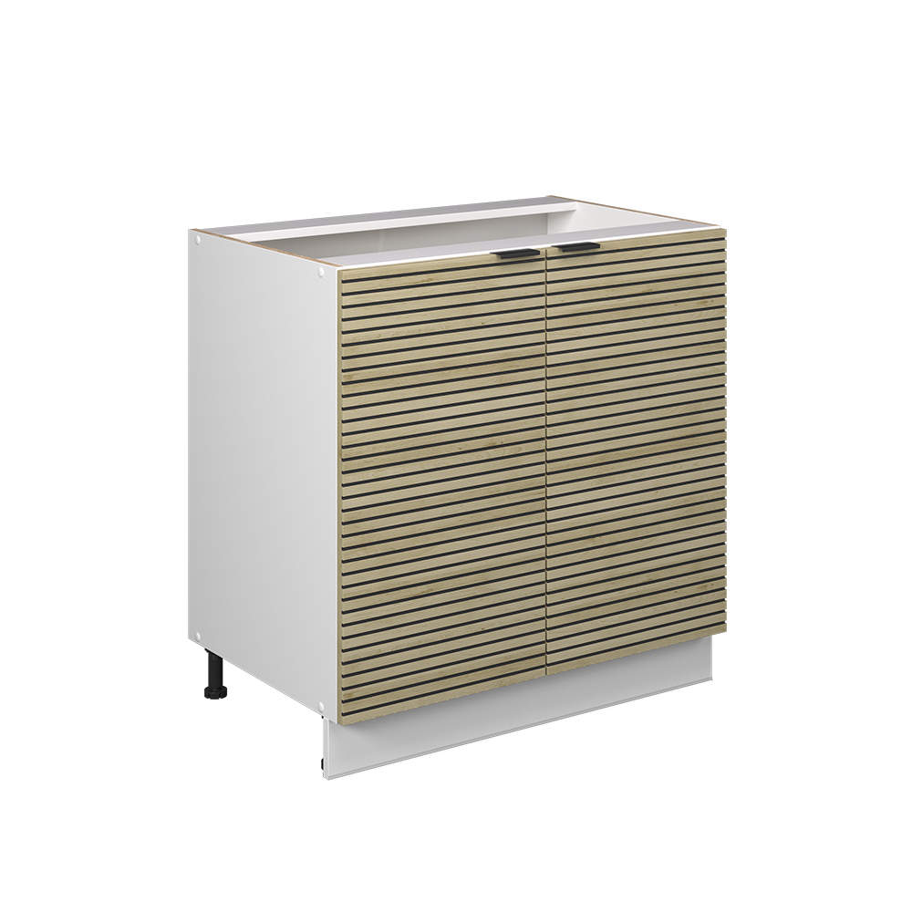 foto del prodotto vicco mobile lavello cucina pannello in quercia 80 cm con ripiano, senza piano di lavoro