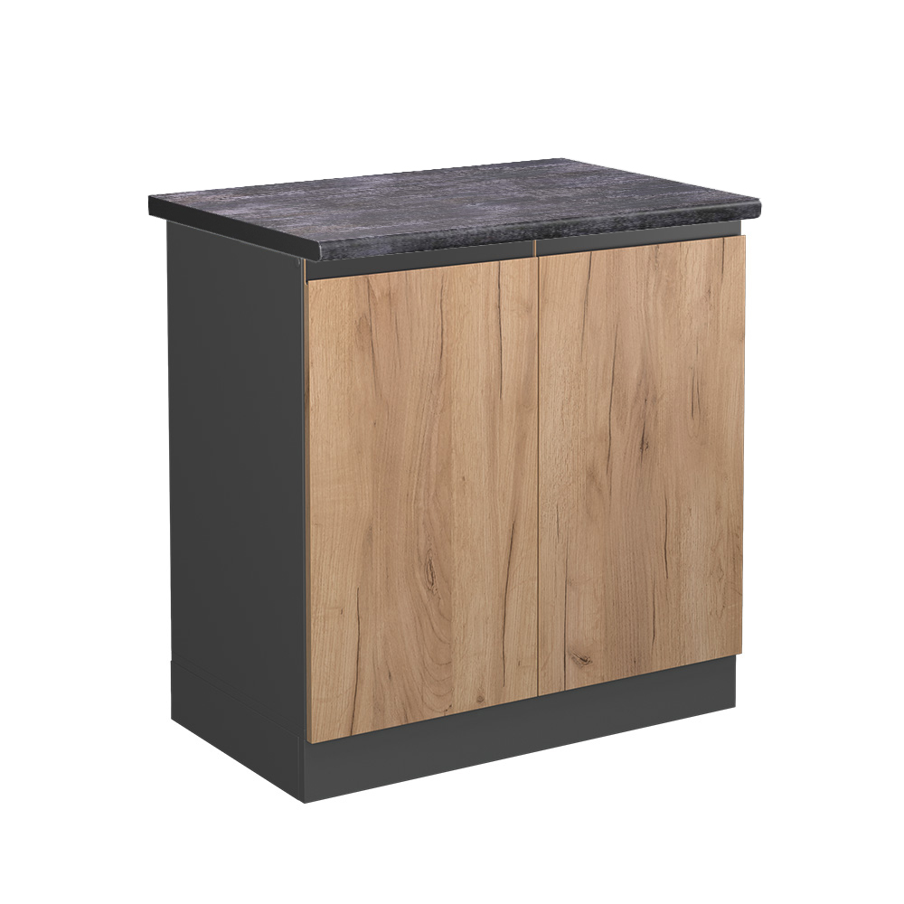 foto del prodotto vicco mobile lavello cucina quercia dorata 80 cm , pl antracite