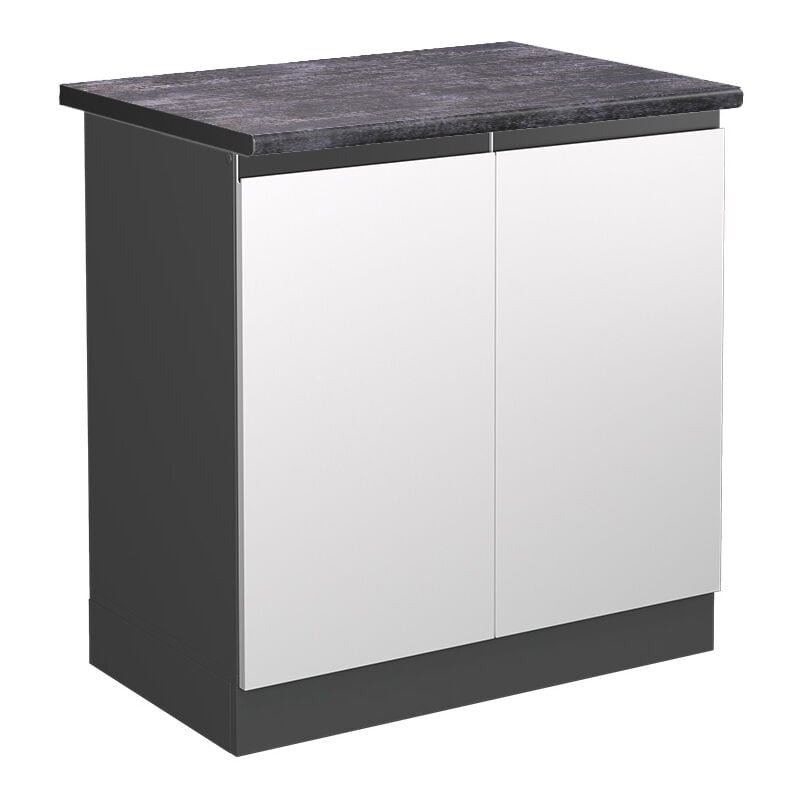 foto del prodotto vicco mobile lavello cucina r line, bianco, 80 cm , pl antracite