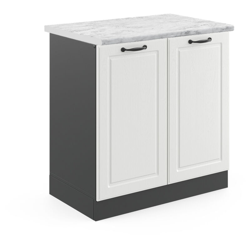 foto del prodotto vicco mobile lavello cucina r line, bianco casa di campagna, 80 cm , pl marmo