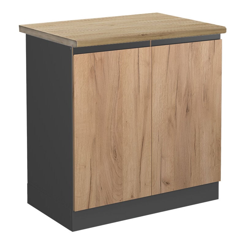 foto del prodotto vicco mobile lavello cucina r line, quercia dorata, 80 cm , pl rovere